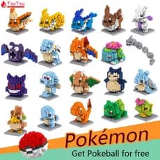 Pikachu/Gengar Pokémon Série Brinquedos de Blocos de Construção DIY Montar Educacional Modelos para Presente Aniversário