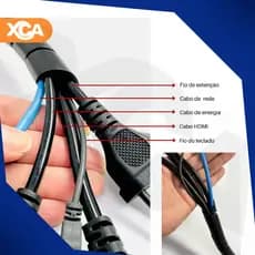 Organizador de Fios e Cabos Espiral 10 ou 20mm Tubo Espiral Mola de Proteção