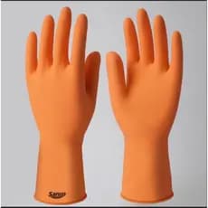 Luva Multiuso borracha de látex natural Sanro Plus Laranja