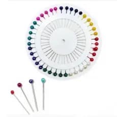 Disco com 40 alfinetes cabeça colorida - contém 12 unidades