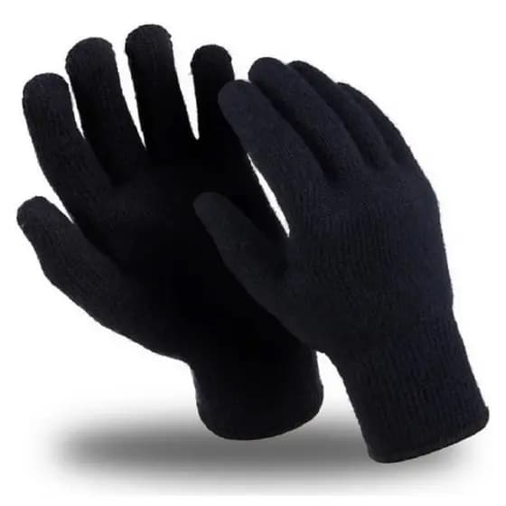 Luva de Frio Adulto unissex - Luva inverno masculina e feminina de Lã Preta proteção ao frio.