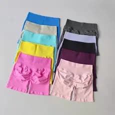 Calças De Yoga De Cintura Alta Fitness Verão Elasticidade Coxa Treinamento Pêssego Nádega Levantamento Exercício Shorts