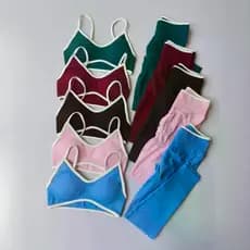 Sem Costura 2 Pçs Conjuntos De Legging Feminino Com Tiras Sutiãs Esportivos E Leggings Cintura Alta Fitness Esculpir Cal
