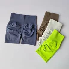 Pêssego Hip Levantamento Esportes Shorts Feminino Cintura Alta E Aperto Emagrecimento Correndo Velocidade Secagem Três P