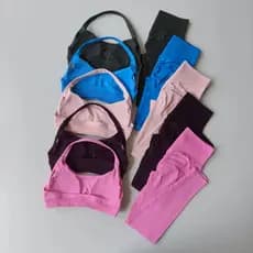 Terno De Yoga De Alta Intensidade Exercício Fitness Halter Pescoço Sutiã Esportivo Cintura Leggings Ginásio Sem Costura