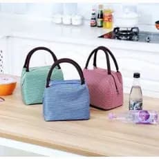 Bolsa Térmica Lancheira Fitness Marmita Viagem Listras