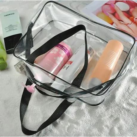 Bolsa Necessaire Transparente Frasqueira Organizadora de Maquiagem Cosméticos Nyx
