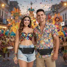 Pochete Doleira Preta Impermeavel Unissex Para Carnaval Academia Viagem Compras