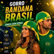 Gorro Bandana Brasil Unissex Torcedor Copa Do Mundo Ajustável Adulto Infantil