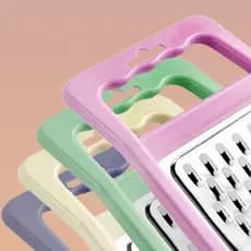 Ralador Fatiador Cortador 3 em 1 Inox Para Alimentos  25CM Emilar Resistente  para cortar Legumes e Frutas