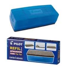 Kit Apagador Para Quadro Branco Flip Top + 3 Refis Para Apagador De Quadro Branco Flip Top