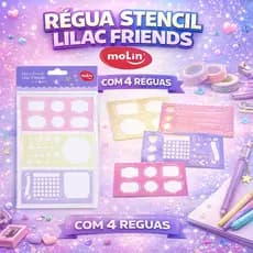 Régua Stencil Lilac Fields by Sof MOLIN Kit 4 Unidades Alta Qualidade Original