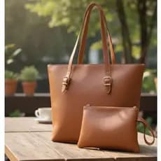 Kit Bolsa Feminina Sacola Grande com Bolsa Necessaire Pratica para o Dia a Dia Alça de Ombro Tabalho