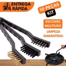KIT ESPECIAL 10 UNIDADES ESCOVA MULTIUSO DE LIMPEZA CERDAS RESISTENTES USO DOMÉSTICO AZULEJOS