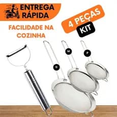 PENEIRA COADOR E DESCASCADOR DE LEGUMES INOX COZINHA CASA PADARIA RESTAURANTE MESA POSTA