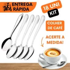 COLHER DE CAFÉ PADRÃO PROFISSIONAL MEDIDA CERTA TODOS OS DIAS ADOÇANTE AÇUCAR CAFE TAMANHO CERTO