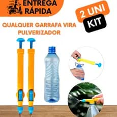 2 UNIDADES DE PULVERIZADOR GARRAFA PET COM BICO SPRAY AGUA MANUAL PRATICO E ECONOMICO COM 29 CM