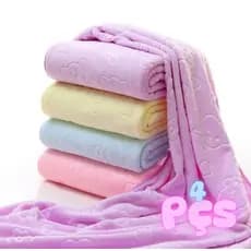 4PCT Toalha De Banho Super Absorvente De Água De Secagem Rápida , Macia E Respirável Para Adultos infantil