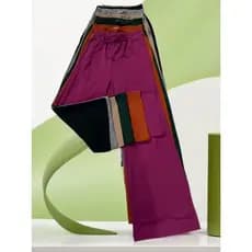 Calça Moleton Pantalona feminina  Cintura alta 2024