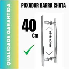 Puxador Barra Chata 40 cm De Alumínio Para Portas Madeira ou Vidro C&A METAIS