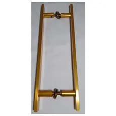 Puxador Dourado Barra Chata P/ Porta De Vidro ou Madeira 30,40,50,60,70,80,90,100cm