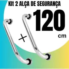 Alça barra de apoio 120 cm kit com 2 Unidades