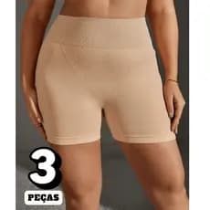 Kit 2 ou 3 Short Cinta Compressão sem Costura Não marca Afina modela o corpo