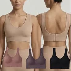 Kit 2, 3 ou 5 Camiseta Estilo Top Canelado Poliamida Premium com Bojo removível