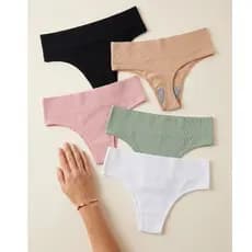 Combo Kit até 4 Calcinha Cinta Modeladora Alta Tecido caneladinho Conforto premium Fio dental
