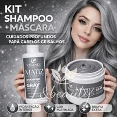 Kit Máscara Gray Tonalizante  Vivance +  Shampoo Tonalizante Gray Vivance Sem Amônia