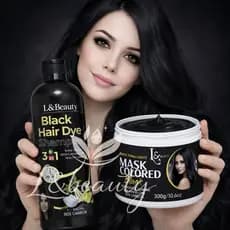 Kit Shampoo Preto Tonalizante Kaissara 500ml + Máscara Tonalizante Preto 300gr- L&beauty