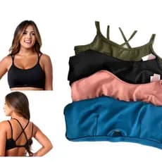 kit 4 Top academia Suplex Poliéster Fitness Academia entrada para Bojo