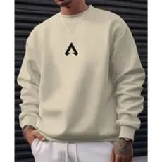 Moletom Masculino Flanelado Gola Redonda Inverno Quente Confortável Algodão Unissex Promoção Envio Rápido