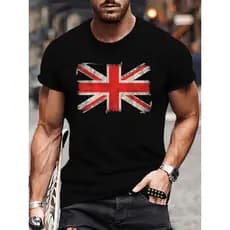Camiseta Masculina Estampa  Reino Unido Moda Estilo