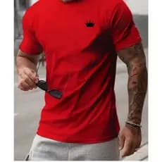 CAMISETA CAMISA  MASCULINA COROA 100% ALGODÃO BLUSA ESTAMPADA PROMOÇÃO