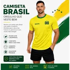 Camiseta Do Brasil Adulto Dry Fit – Conforto e Estilo Oficial