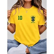 Camisa Camiseta Brasil Masculino Feminino Unissex 100% Algodão