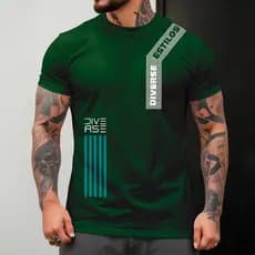 Camiseta Masculina Blusa Sport Diverse Street Manfinity 100% Algodão