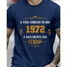 [Camiseta Premium em Algodão Puro]VU Camiseta unissex algodão ano 1972