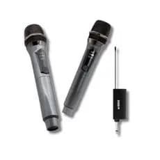 Kit 2 Microfone Niwave Sem Fio Profissional Uhf Led Com Receptor