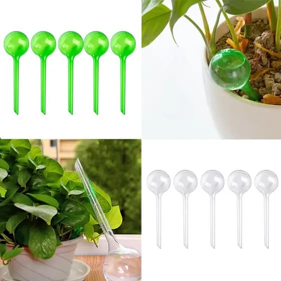 5 unidades automático planta alimentador de água auto rega bola de plástico dispositivo de irrigação por gotejamento