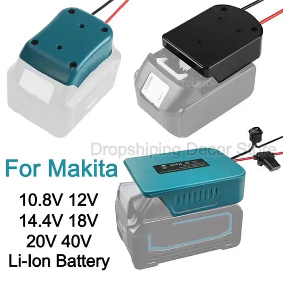 Adaptador de rodas elétricas DIY Adaptador de bateria para Makita 10,8V 12V 18V 40V Bateria de íon-lítio (sem bateria)