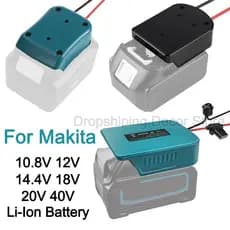 Adaptador de rodas elétricas DIY Adaptador de bateria para Makita 10,8V 12V 18V 40V Bateria de íon-lítio (sem bateria)