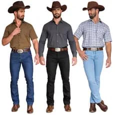 Kit 3 Calças Jeans Masculina Carpinteiro Estilo Country Ref:1149