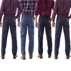 Kit com 4 Calças Jeans Masculina Lycra Básica Trabalho Serviço Ref: 916
