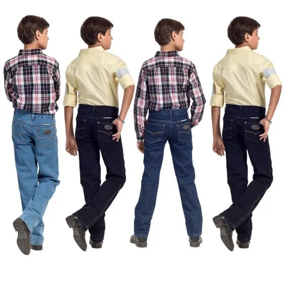 Kit com 4 Calça Jeans Country Infantil Marca Estilo Country Ref: 1014