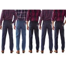 Kit com 5 Calças Jeans Masculina Lycra Básica Trabalho Serviço Ref: 916
