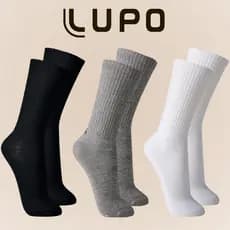 Pacote Com 3 Pares De Meia em Algodao Cotton Confortavel Lupo Sport Cano Longo Masculina