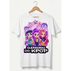 Camiseta Infantil K-pop Menina Blusa Algodão Estampa Fofa Pop Coreano