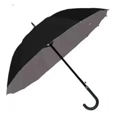 Guarda Chuva Grande Original Manual Portaria cor Preta 8 Varetas Reforçado contra o vento Make Beleza Maquiagem
